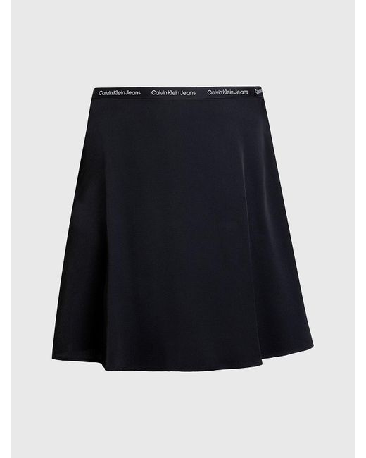 Calvin Klein Black Logo Tape Mini Skirt