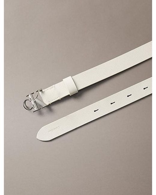 Calvin Klein Multicolor Leather Monogram Logo Belt