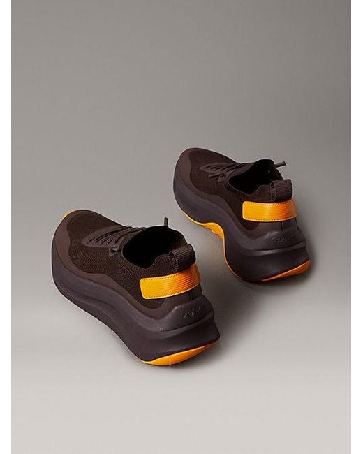 Calvin Klein Gray Mesh Chunky Runner Sock Trainers