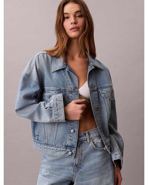 Calvin Klein Blue Relaxed Denim Jacket