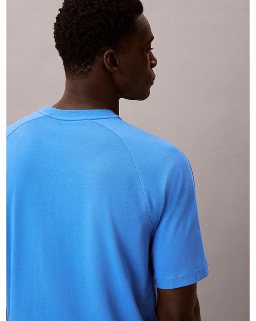 Calvin Klein Blue Performance Cotton Blend Gym T-Shirt for men
