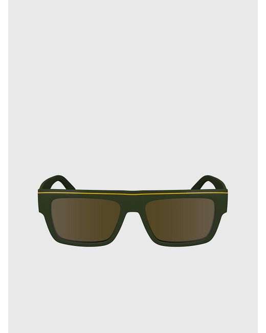 Calvin Klein Green Modified Rectangle Sunglasses Ckj24603s for men