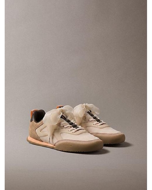 Calvin Klein Brown Ck Kayla Organza Runner Trainers
