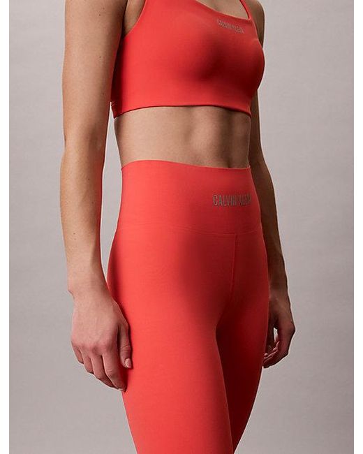 Calvin Klein Red Sport Quick Dry High Rise Gym Leggings