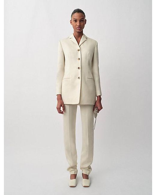 Calvin Klein White Lucia Slim Trousers