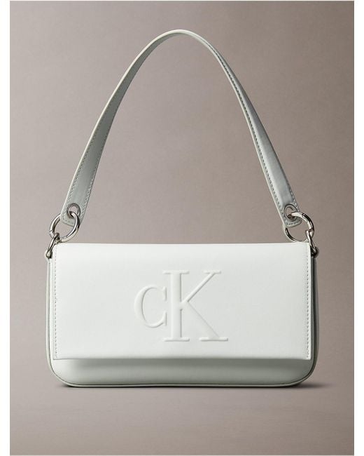 Calvin Klein Gray Sculpted Impression Shoulder Bag
