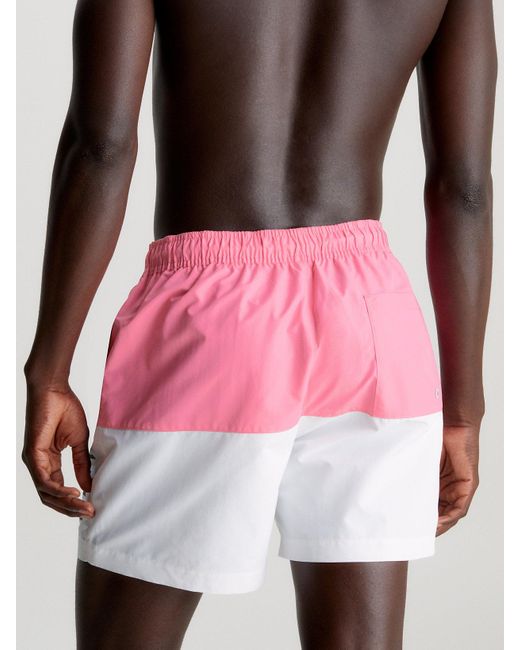 Calvin Klein Pink Medium Drawstring Swim Shorts - Intense Power for men