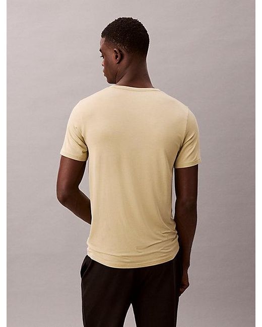 Calvin Klein Natural Crewneck Pyjama T-Shirt Ultra Soft Modal for men