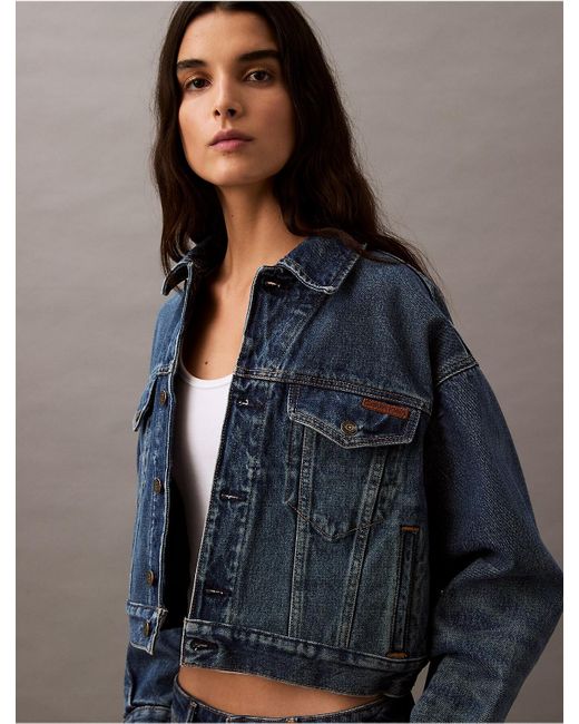 Calvin Klein Blue 90S Trucker Jacket