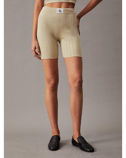 Calvin Klein Natural Soft Ribbed Lyocell Shorts