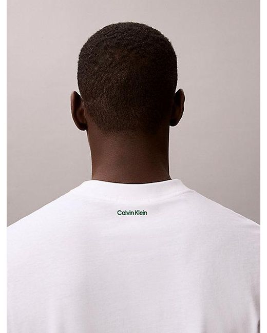 Calvin Klein Blue Jeans Varsity Badge T-Shirt for men