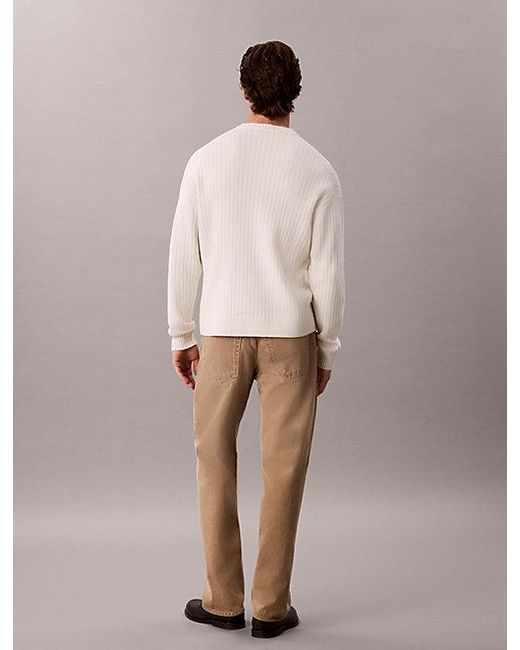 Calvin Klein Multicolor Jeans Cotton Ribbed Jumper for men