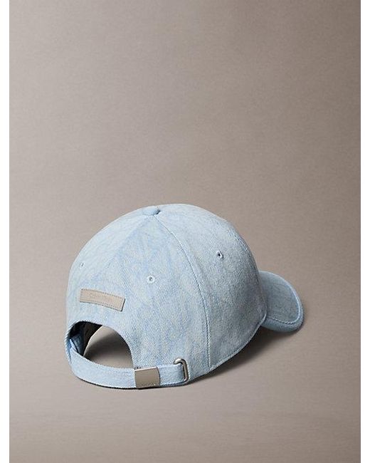 Calvin Klein Multicolor Burnout Emblem Logo Denim Cap for men
