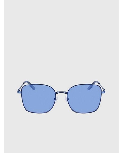 Calvin Klein Blue Rectangle Sunglasses