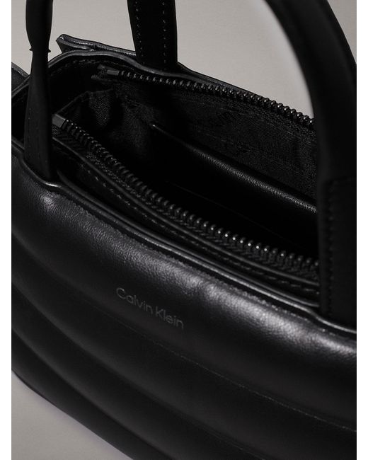 Calvin Klein Black Mini Quilted Tote Bag
