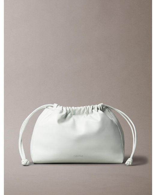 Calvin Klein Metallic Crossbody Bucket Bag