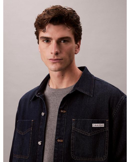 Giacca A Camicia di Calvin Klein in Blue da Uomo