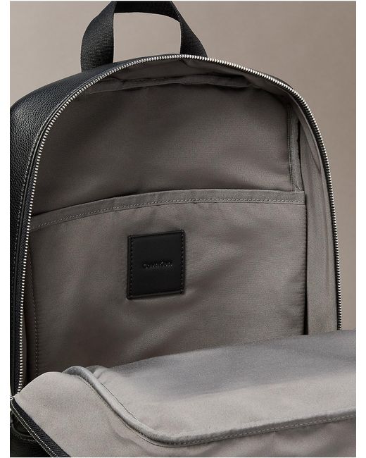Calvin Klein Black Raised Logo Structured Backpack for men