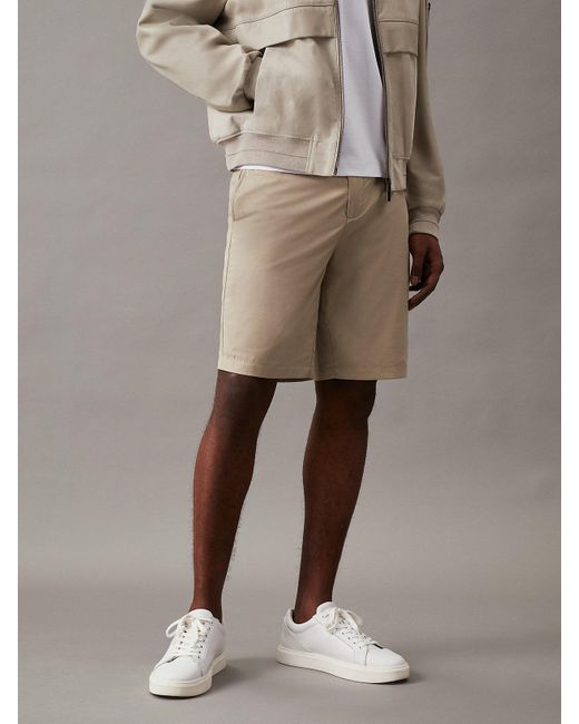 Short droit en tissu élastique technique Calvin Klein pour homme en coloris Natural