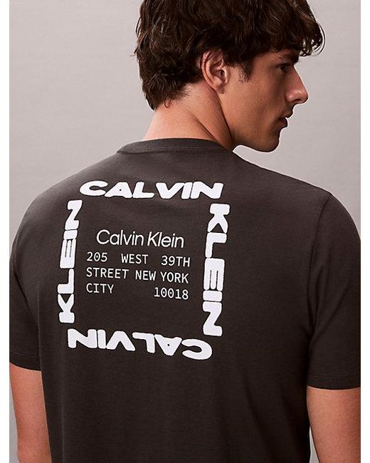 Calvin Klein Multicolor Jeans Logo Box Graphic Classic T-Shirt for men