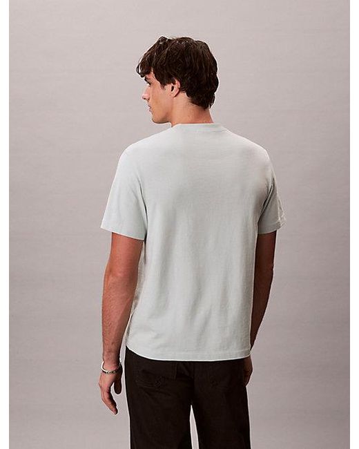 Calvin Klein White Jeans Monogram T-Shirt for men