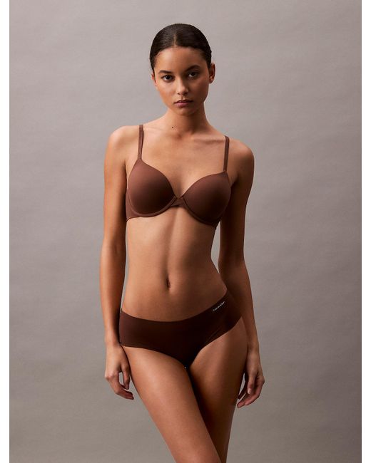 Calvin Klein Brown Lightly Lined Full Coverage Bra