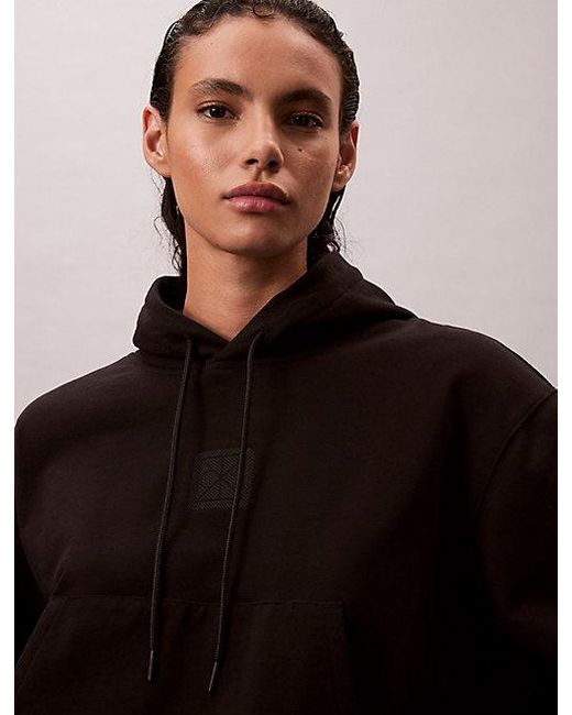 Calvin Klein Black Premium Terry Hoodie