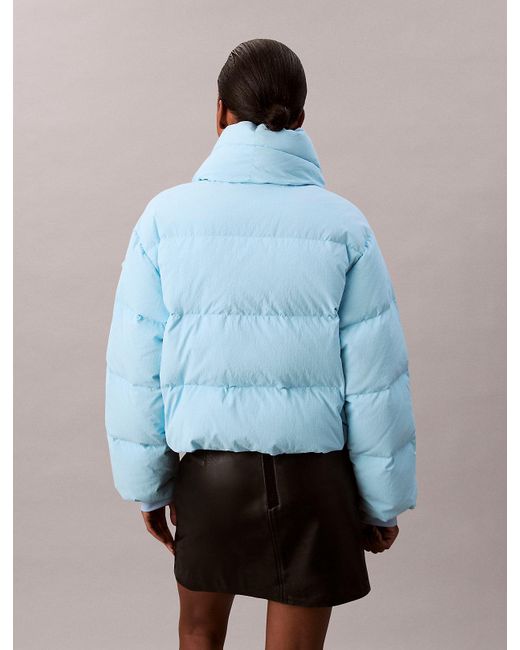 Calvin Klein Blue Short Down Puffer Jacket