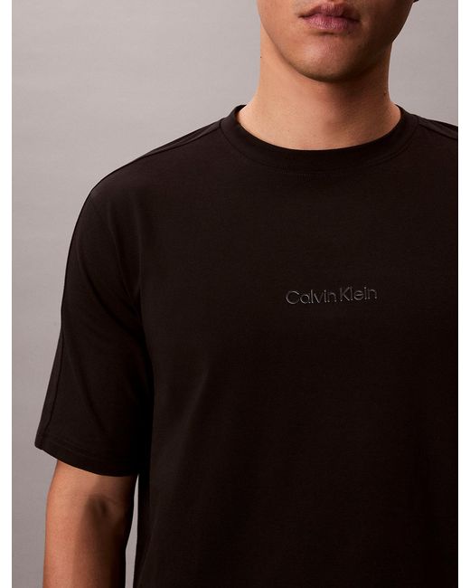 Calvin Klein Black Performance Cotton Blend Gym T-Shirt for men