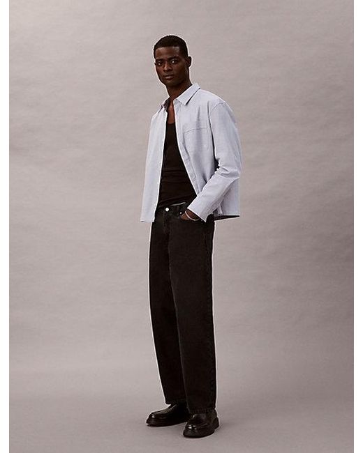 Calvin Klein Black Jeans Barrel Fit Jeans for men