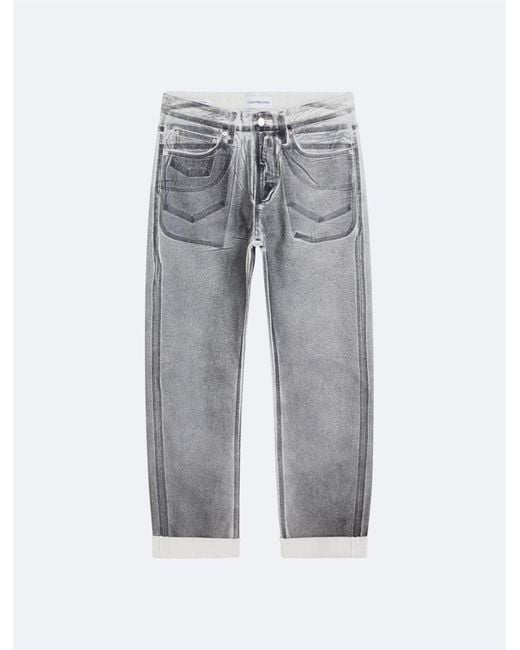 Calvin Klein Gray 90s Straight Jeans for men
