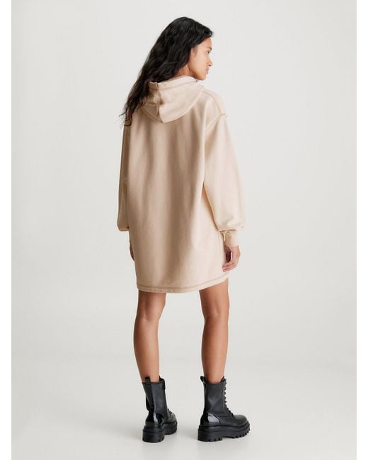 Robe sweat à capuche oversize Calvin Klein en coloris Natural