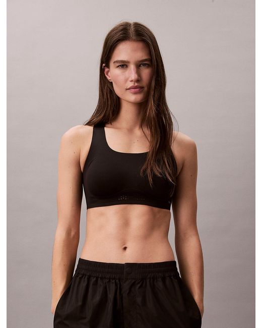 Calvin Klein Black Invisible High Impact Performance Sports Bra