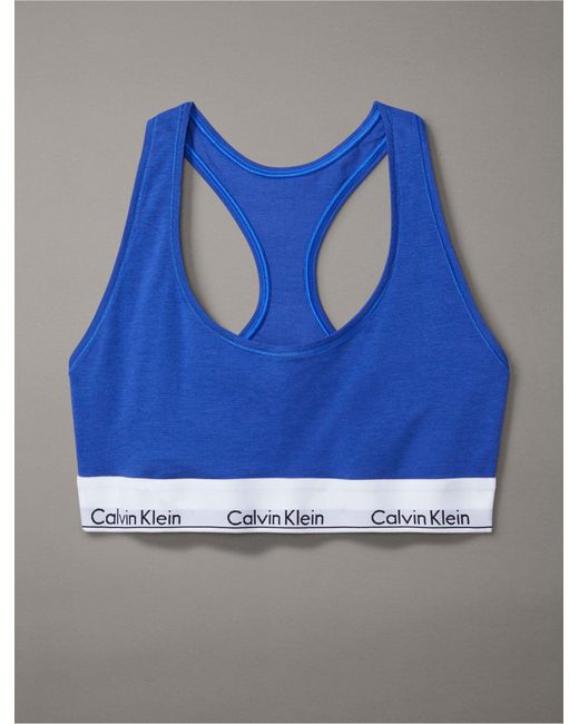 Calvin Klein Blue Modern Cotton Unlined Bralette