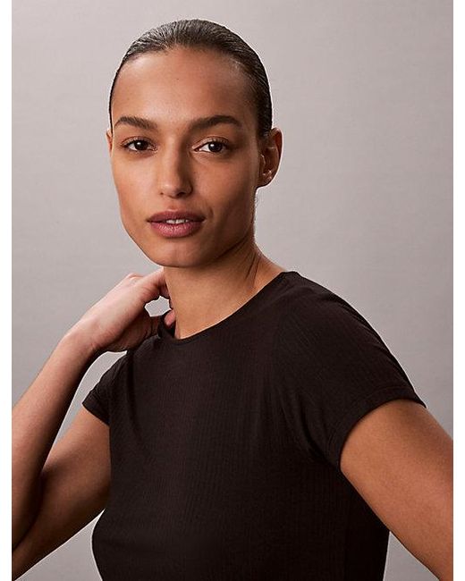 Calvin Klein Black Soft Modal Pyjama Top