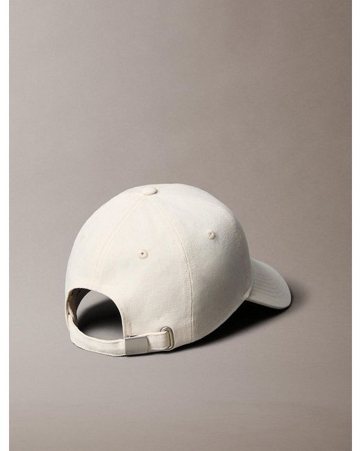 Calvin Klein Natural Cotton Canvas Monogram Baseball Cap