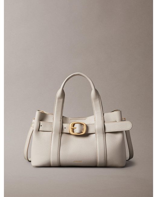 Calvin Klein Natural Belted Small Tote Bag