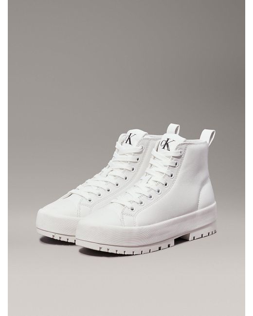 Calvin Klein Multicolor Leather Lug High-Top Trainers