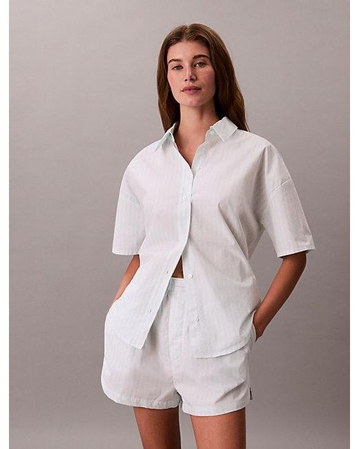 Calvin Klein Multicolor Shorts Pyjama Set Cotton Poplin