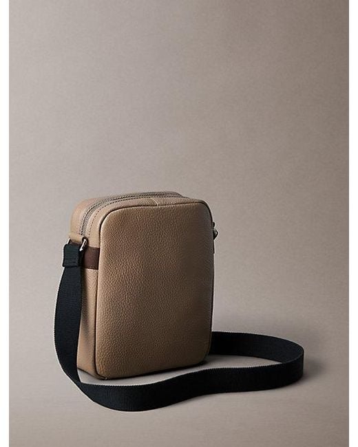 Calvin Klein Brown Monologo Reporter Bag for men
