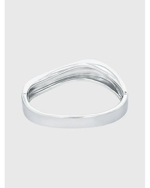 Calvin Klein Metallic Organic Shape Hinged Bangle