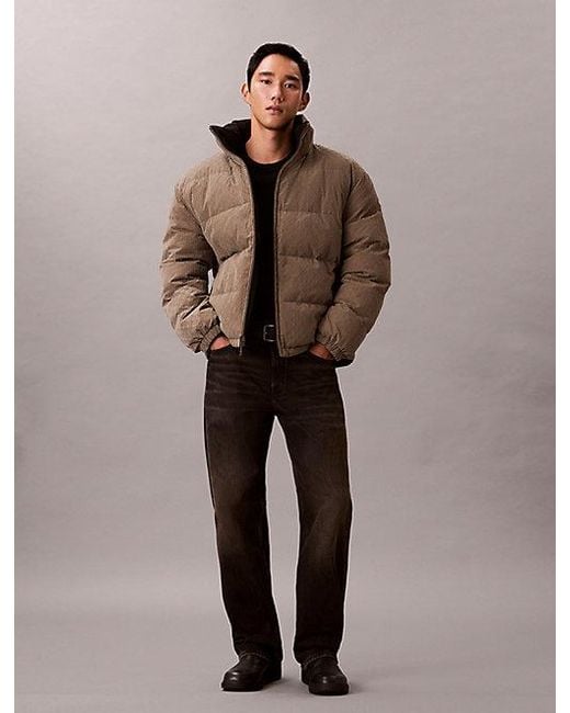 Calvin Klein Omkeerbaar Pufferjack Met All-Over Embleem Logo in het Multicolor voor heren