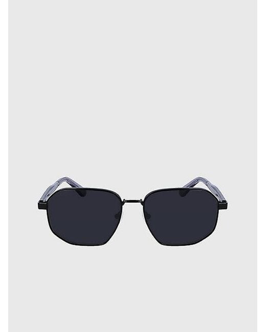 Calvin Klein Blue Rectangle Sunglasses for men