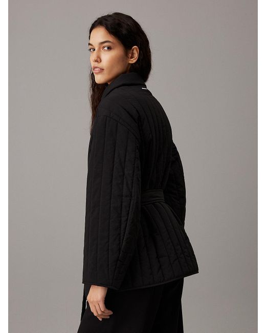 Calvin Klein Black Padded Wrap Jacket