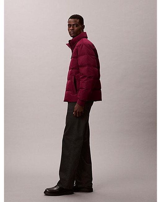 Calvin Klein Chenille Pufferjack Met Monogram in het Red voor heren