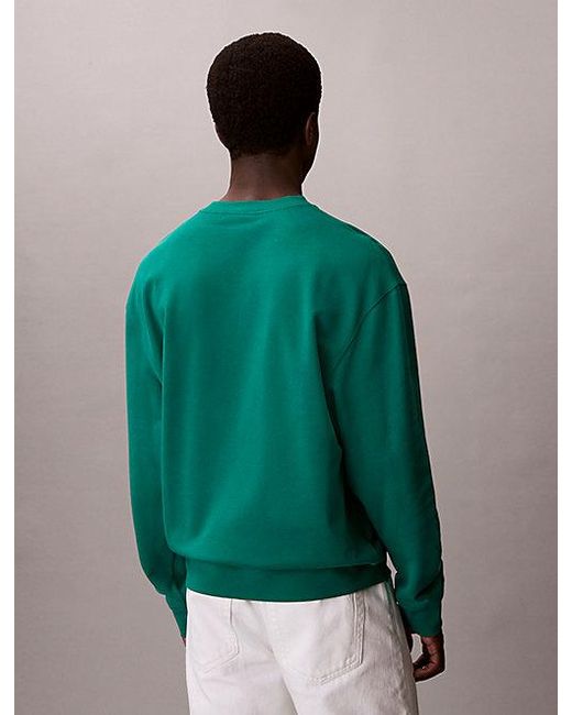 Calvin Klein Green Jeans Oversized Monogram Sweatshirt for men