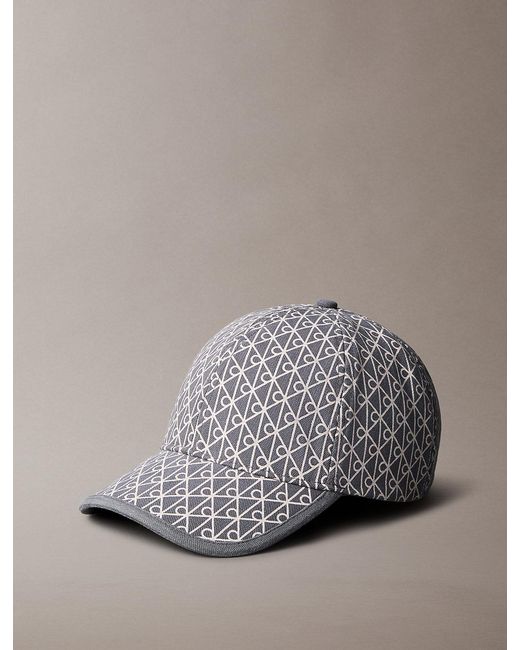 Calvin Klein Metallic Canvas Emblem Logo Baseball Cap for men
