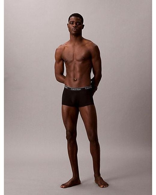 Calvin Klein Black 7 Pack Low Rise Trunks Micro Stretch for men