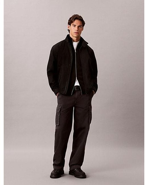 Calvin Klein Multicolor Jeans Relaxed Cotton Twill Cargo Trousers for men