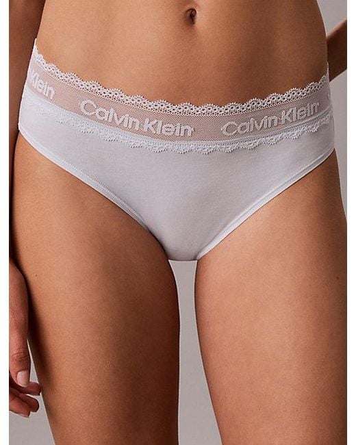 Calvin Klein Brown Bikini Briefs Cotton Lace
